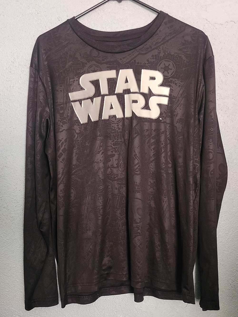 Star Wars Long Sleeve Tee in Charcoal with White Logo